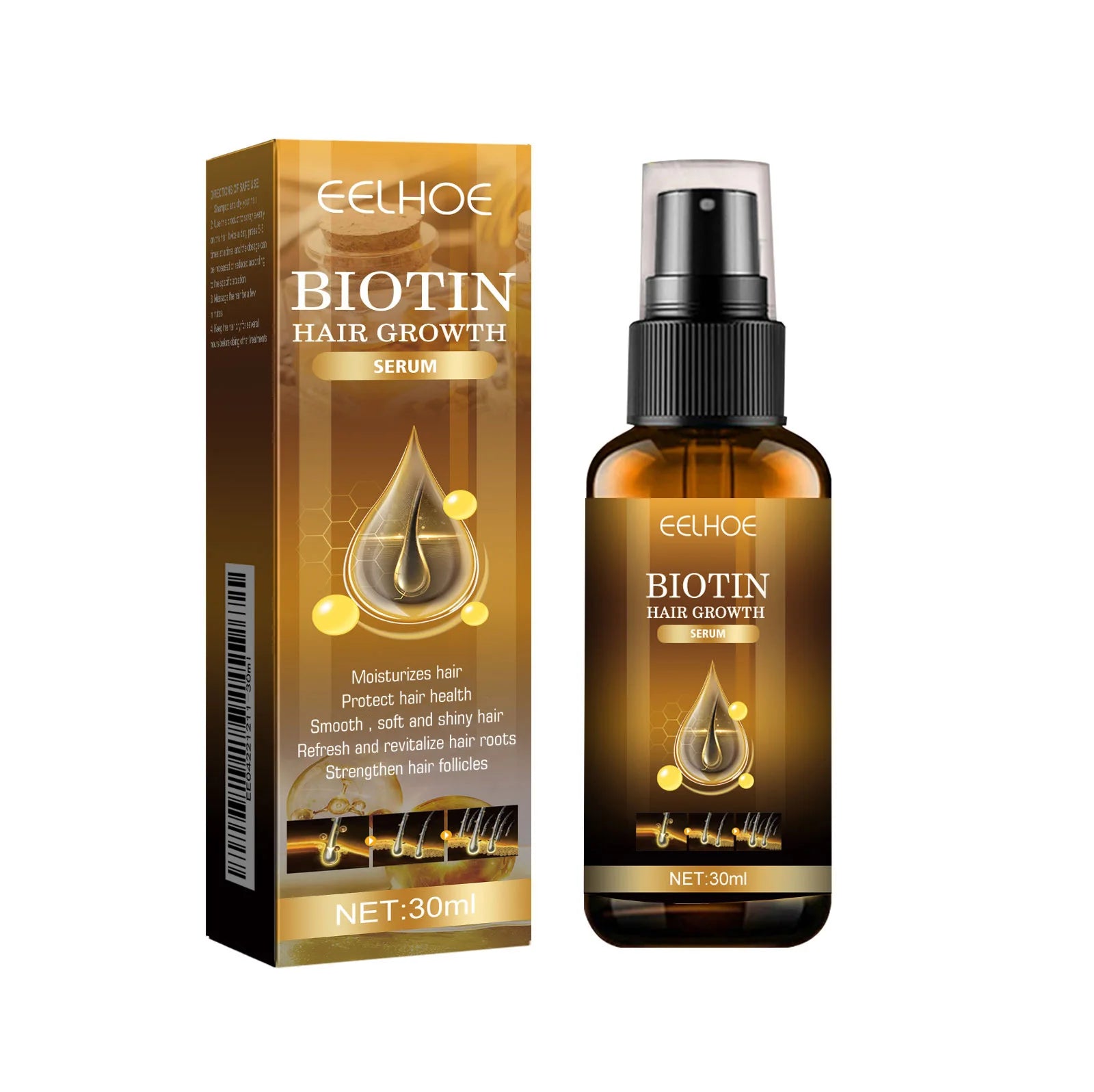 Spray de soin capillaire à la biotine