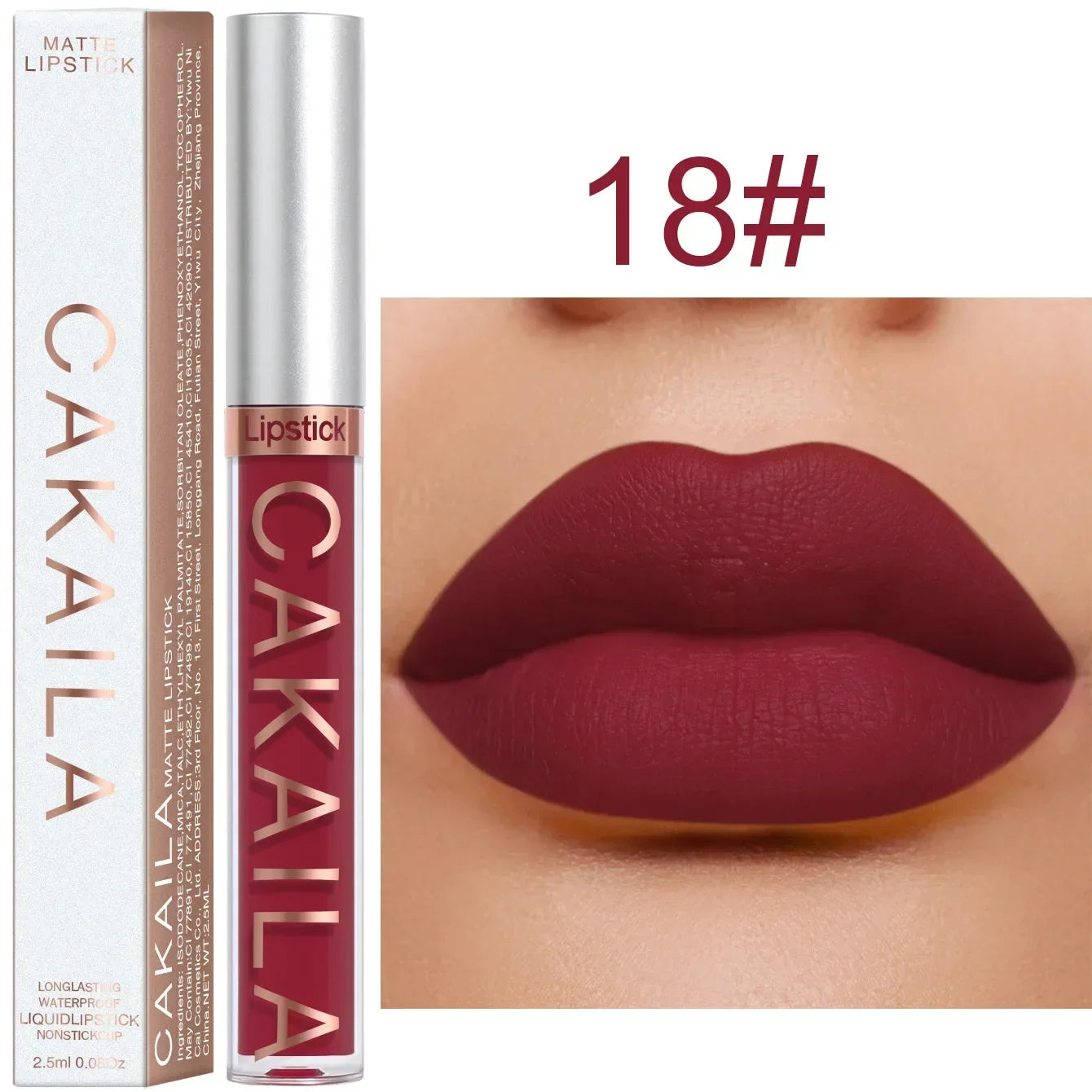 Rouge à lèvres liquide mat velours durable, brillant à lèvres nu imperméable, 18 couleurs, tasse antiadhésive hydratante, glaçage, maquillage cosmétique