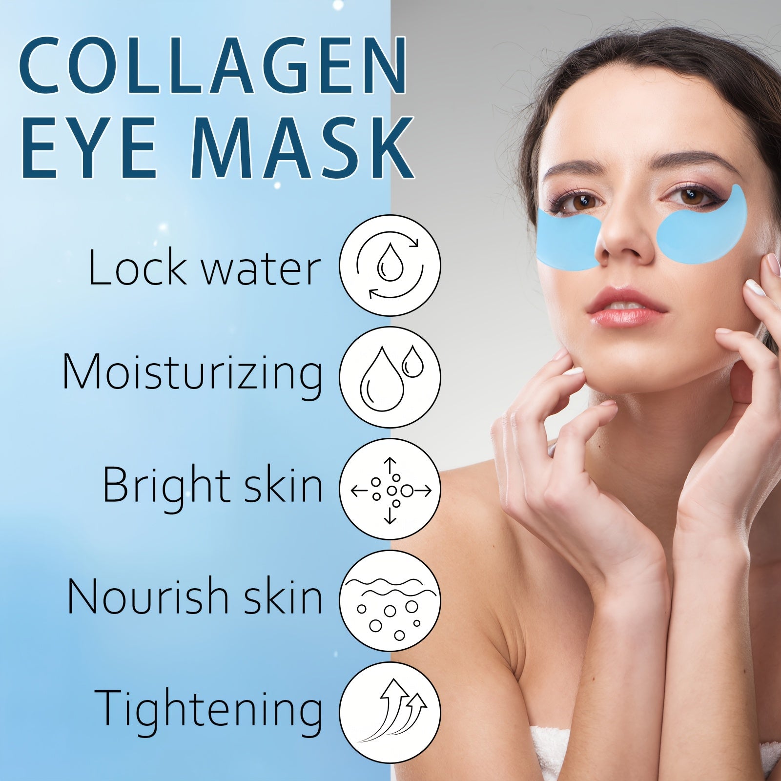 60 masques sous les yeux Xioimy à base de collagène et rétinol - Patchs oculaires multifonctionnels hypoallergéniques