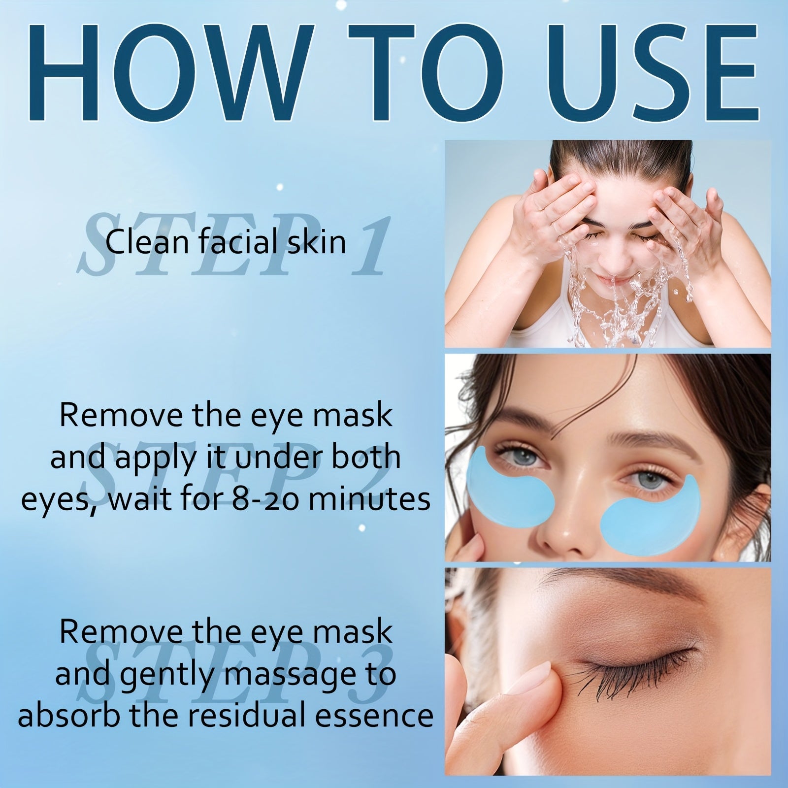 60 masques sous les yeux Xioimy à base de collagène et rétinol - Patchs oculaires multifonctionnels hypoallergéniques