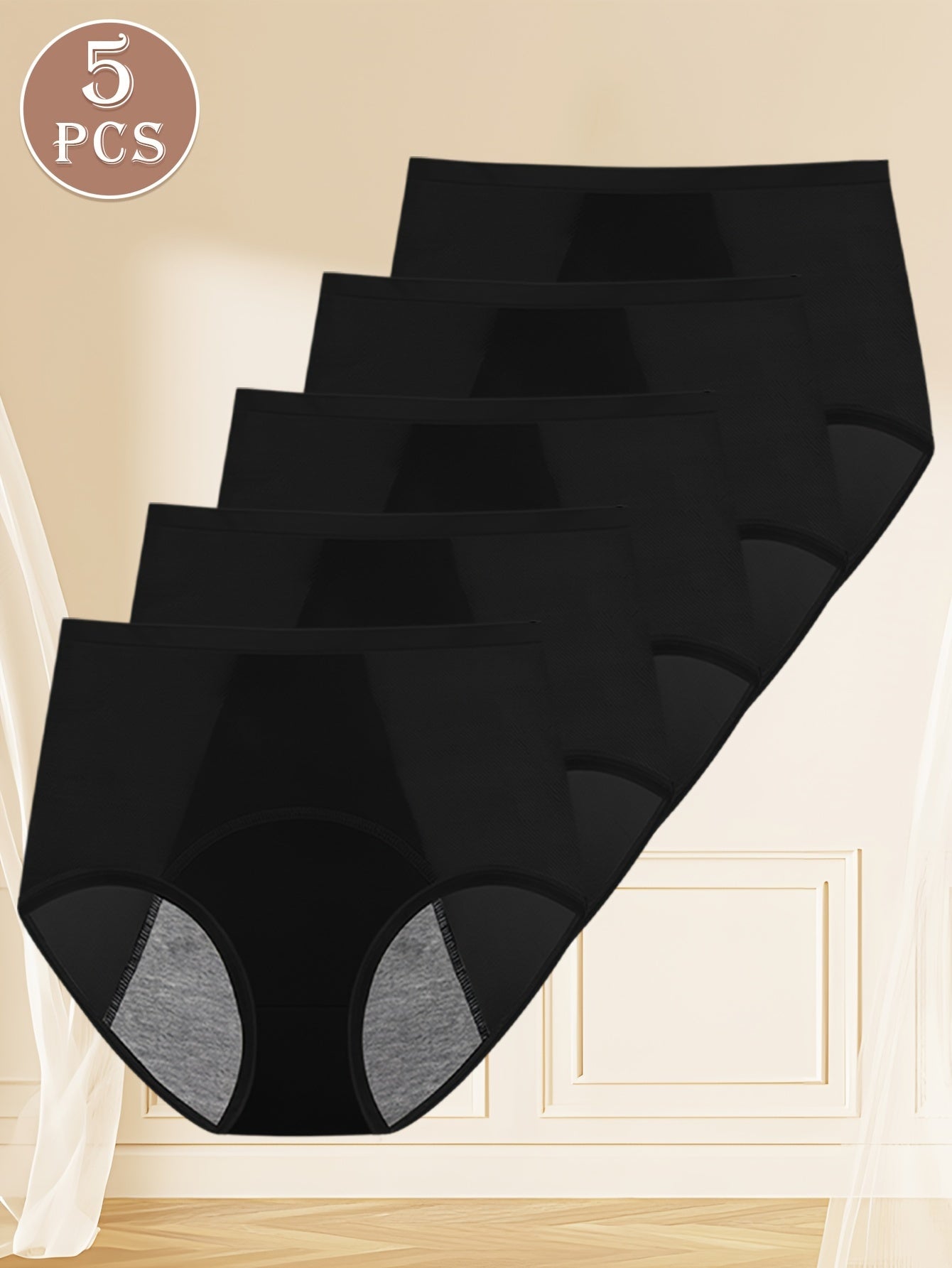 Pack de 5 Culottes Menstruelles MEIYATING pour Femmes - Flux Abondant, Respirantes et Absorbants avec Panneaux Aérés