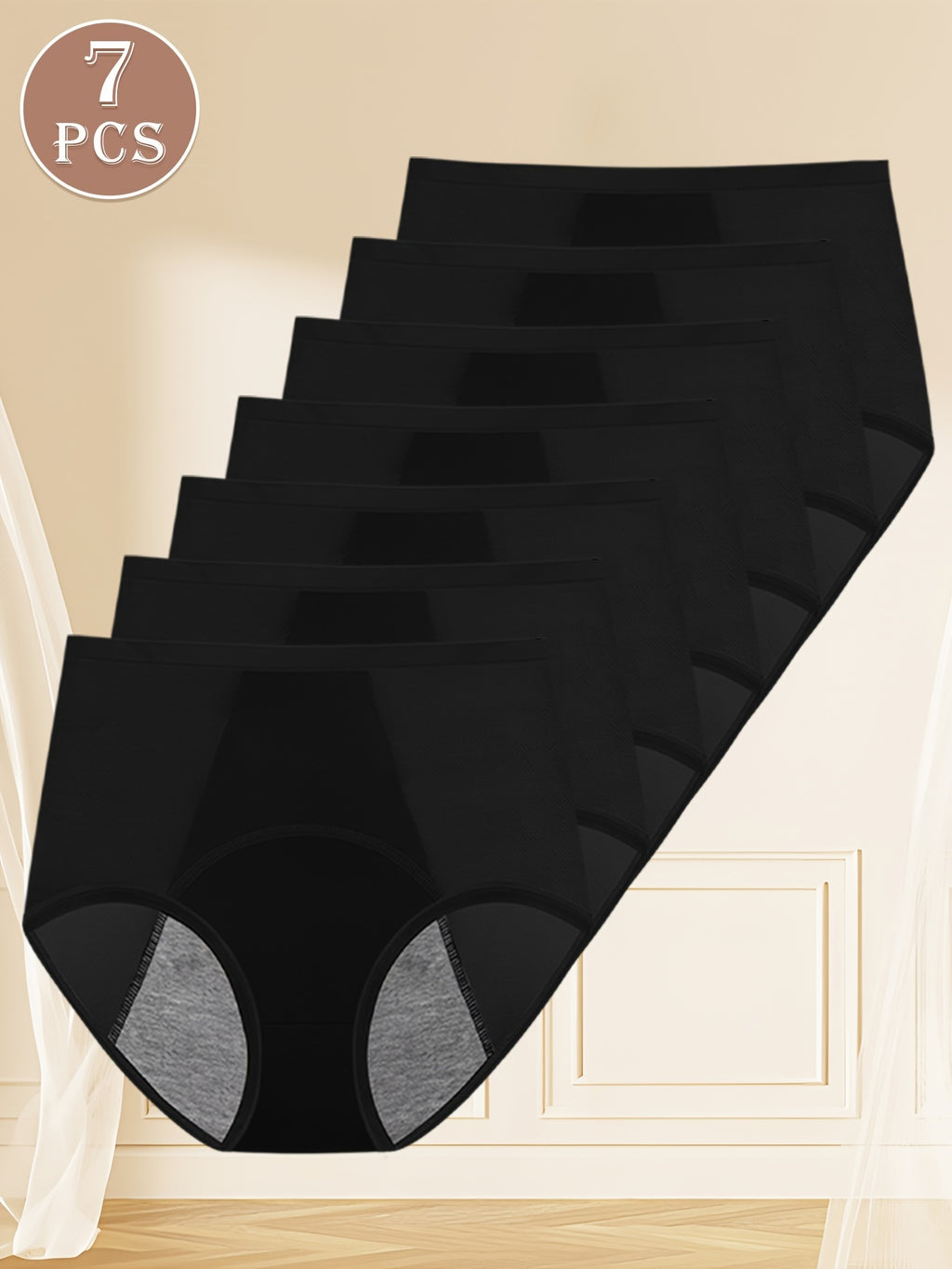 Lot de 7 culottes sans couture anti-fuites, sexy et confortables, extensibles et respirantes, lingerie et sous-vêtements pour femmes