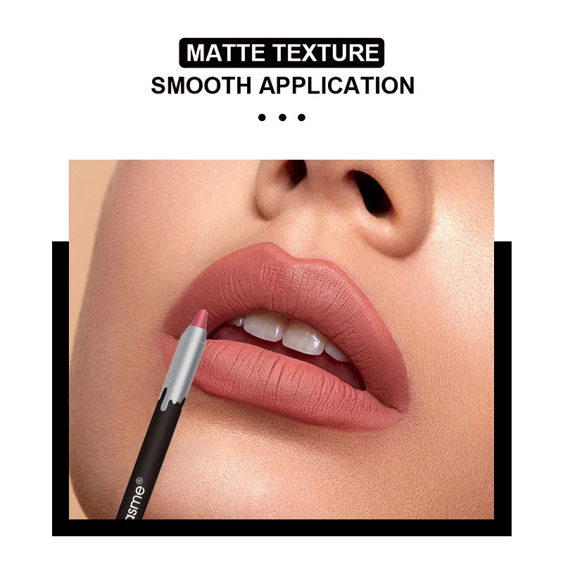 Ensemble de crayons à lèvres mats de 12 couleurs, stylo rouge à lèvres en 12 couleurs, coffret cadeau, maquillage durable pour les lèvres