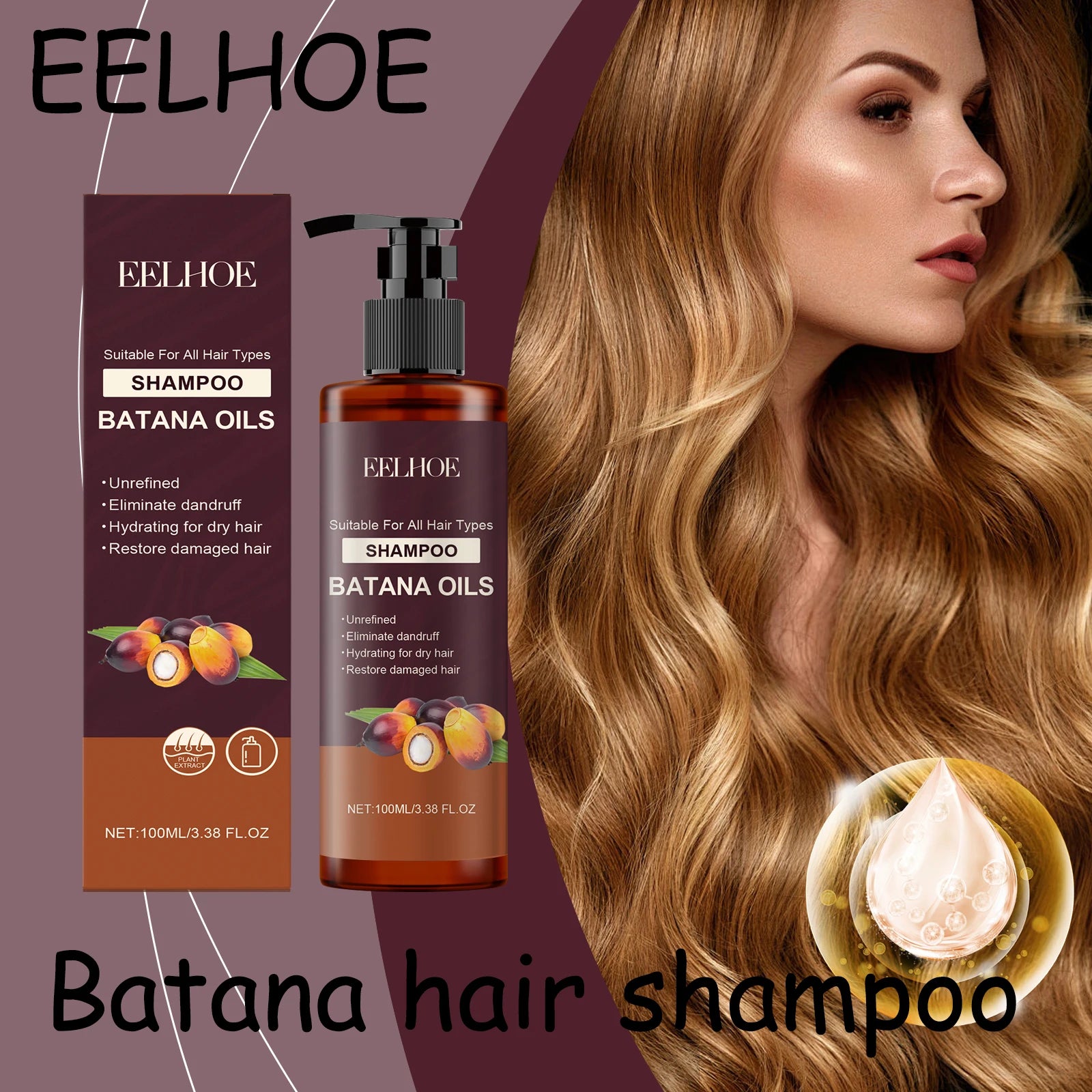 EELHOE Batana shampooing pour cheveux