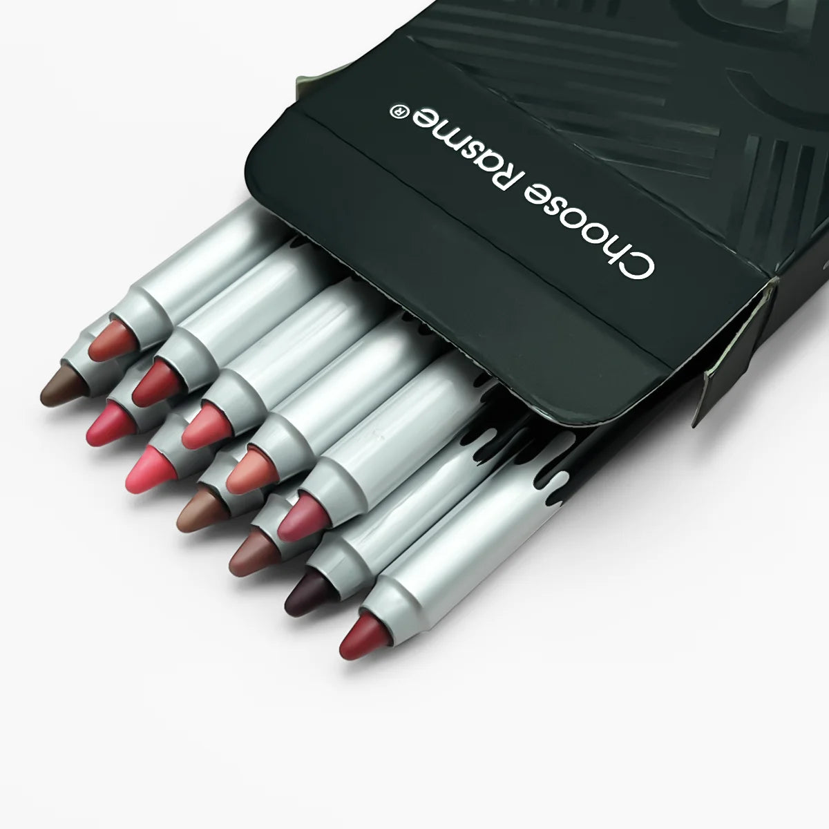 Ensemble de crayons à lèvres mats de 12 couleurs, stylo rouge à lèvres en 12 couleurs, coffret cadeau, maquillage durable pour les lèvres