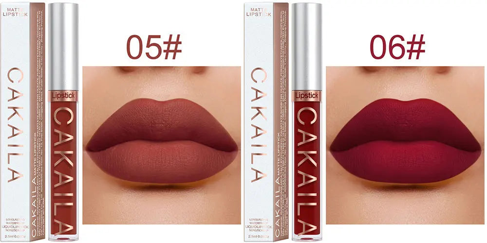 Rouge à lèvres liquide mat velours durable, brillant à lèvres nu imperméable, 18 couleurs, tasse antiadhésive hydratante, glaçage, maquillage cosmétique