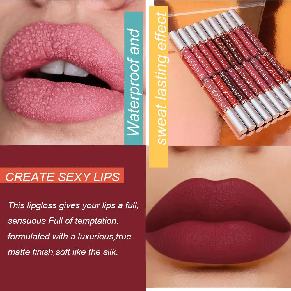 Rouge à lèvres liquide mat velours durable, brillant à lèvres nu imperméable, 18 couleurs, tasse antiadhésive hydratante, glaçage, maquillage cosmétique