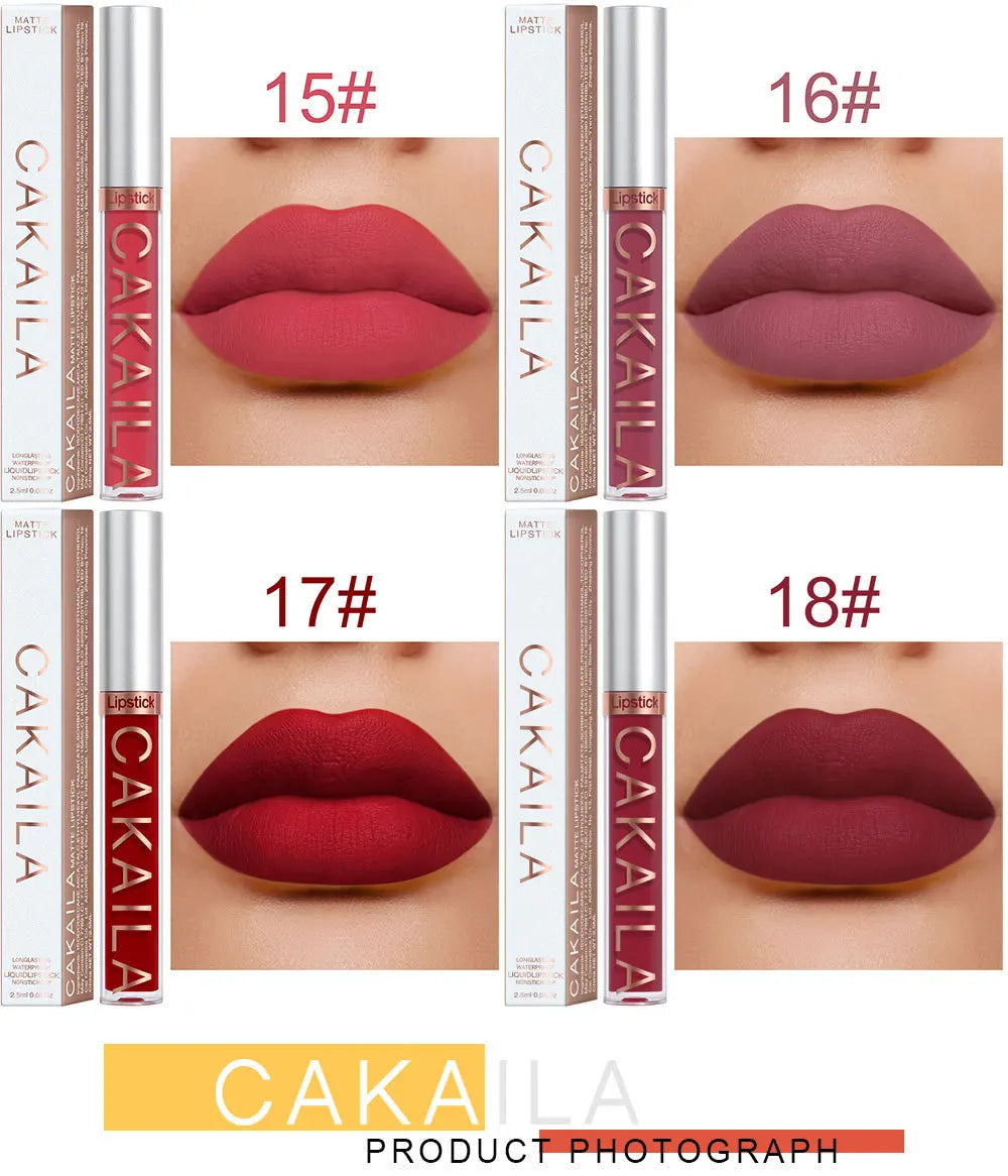 Rouge à lèvres liquide mat velours durable, brillant à lèvres nu imperméable, 18 couleurs, tasse antiadhésive hydratante, glaçage, maquillage cosmétique
