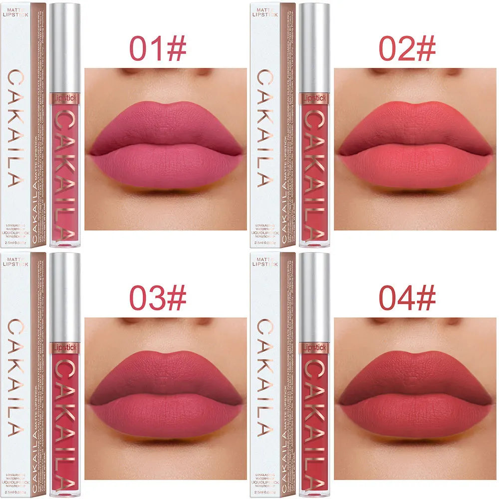 Rouge à lèvres liquide mat velours durable, brillant à lèvres nu imperméable, 18 couleurs, tasse antiadhésive hydratante, glaçage, maquillage cosmétique