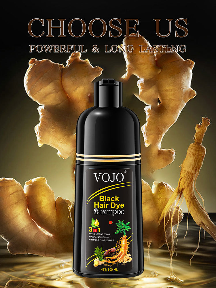 Shampoing de coloration capillaire 3 en 1 au ginseng naturel, 500 ml