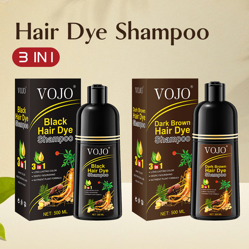 Shampoing de coloration capillaire 3 en 1 au ginseng naturel, 500 ml