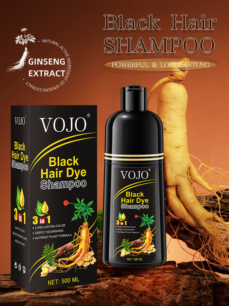 Shampoing de coloration capillaire 3 en 1 au ginseng naturel, 500 ml