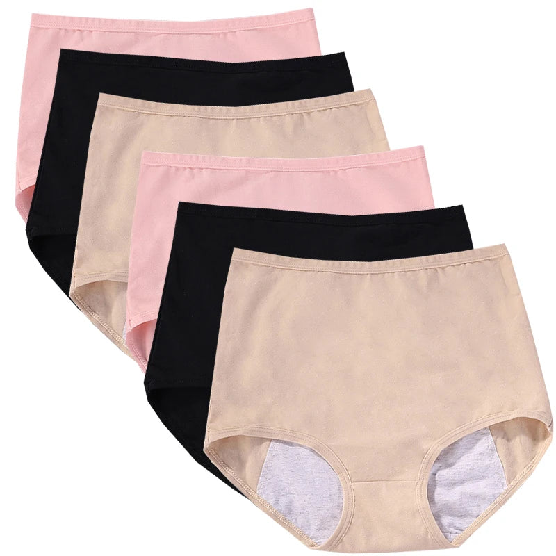 6 pièces fille culotte menstruelle femmes anti fuites