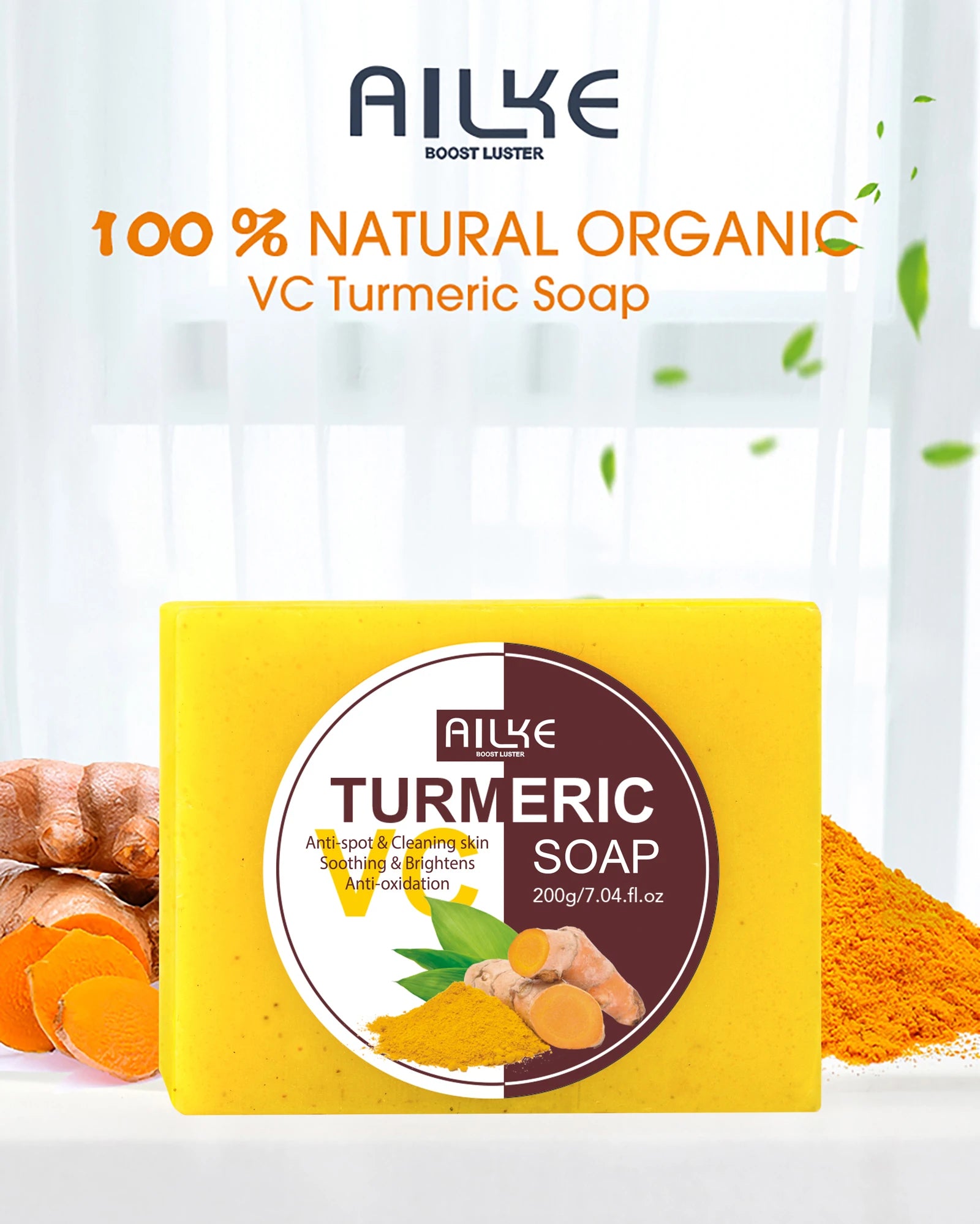 Kit Soins Curcuma Bio AILKE - Anti-Acné Éclaircissant Teint Uniforme