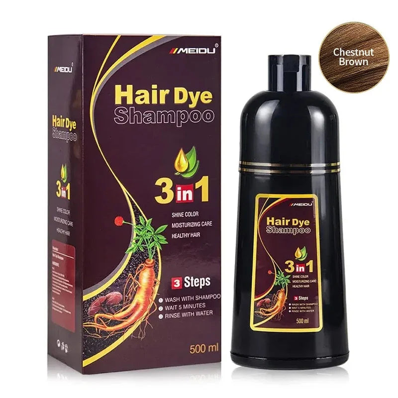 Shampoing de teinture rapide 3 en 1 pour cheveux, 30ml/500ml,