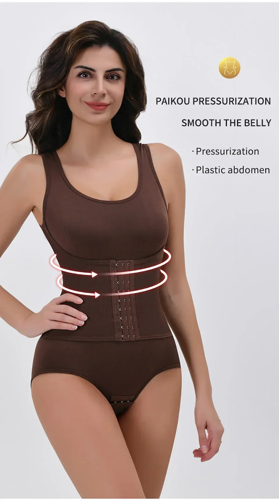 2025 nouveau Body Shapewear avec ceinture à glissière femmes ventre contrôle Fajas corps Shaper taille formateur minceur Cincher hauts Corset
