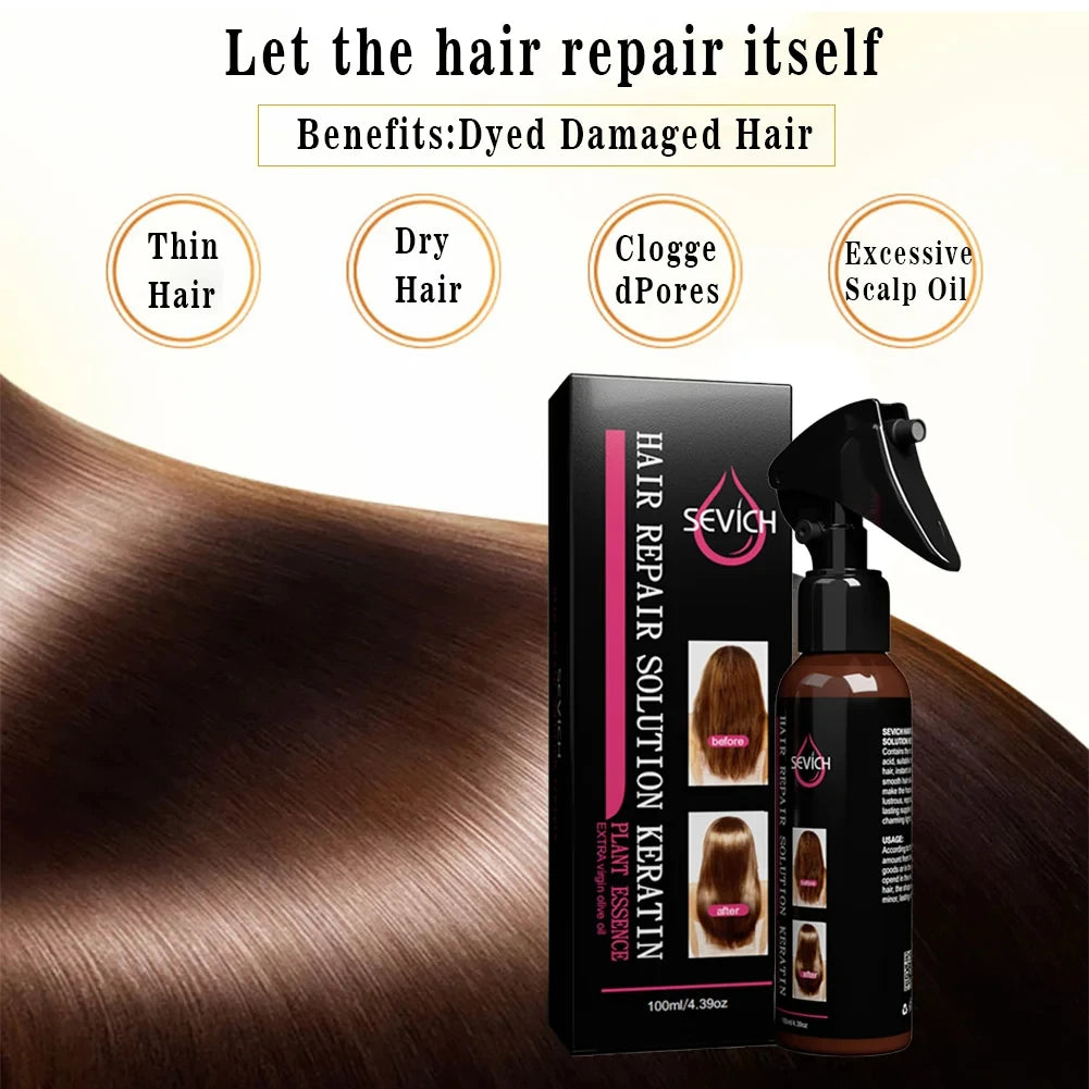 Spray Lissant Cheveux Endommagés Priority ich - Réparation Kératine 100ml