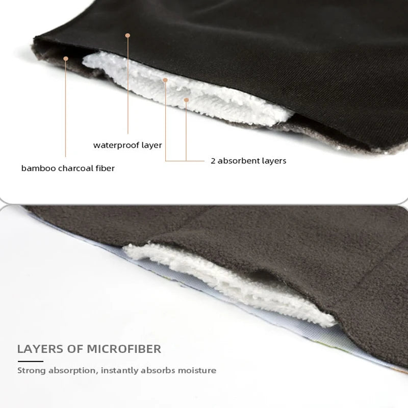 Serviettes Menstruelles Réutilisables Bio - Flux Fort Lavables Bambou