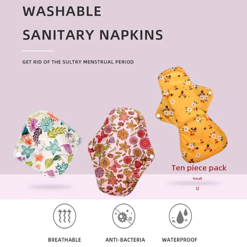 Serviettes Menstruelles Réutilisables Bio - Flux Fort Lavables Bambou