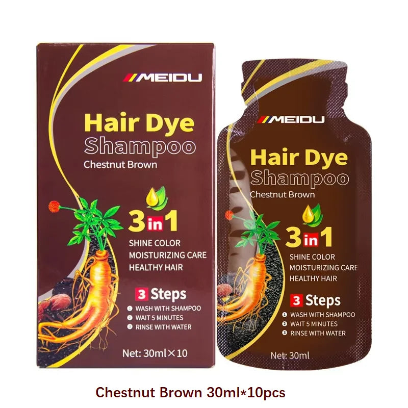Shampoing de teinture rapide 3 en 1 pour cheveux, 30ml/500ml,