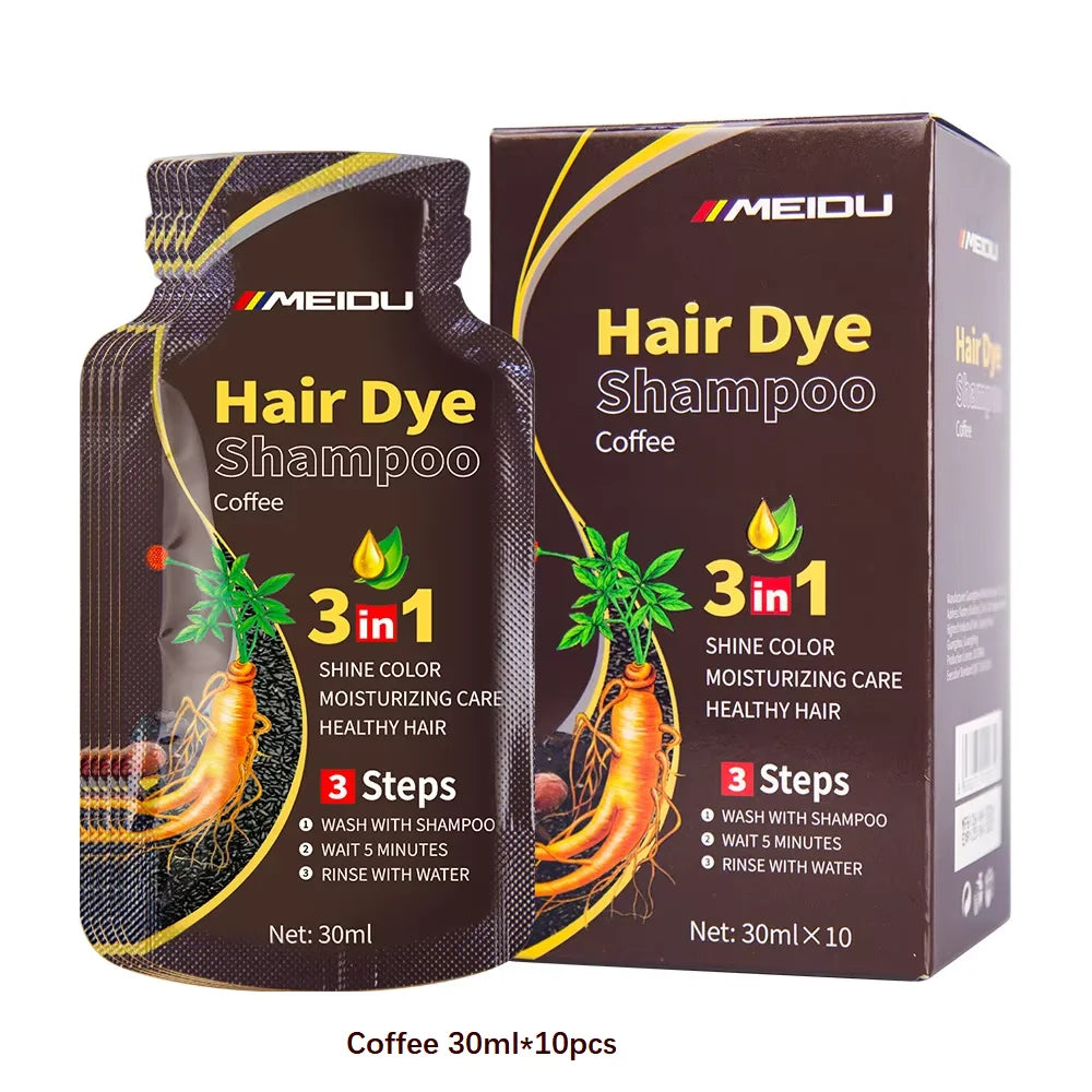 Shampoing de teinture rapide 3 en 1 pour cheveux, 30ml/500ml,