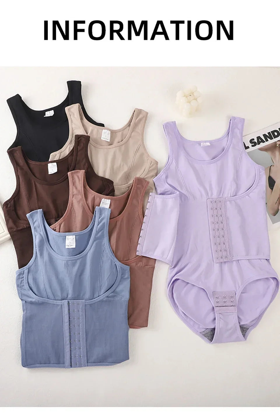 2025 nouveau Body Shapewear avec ceinture à glissière femmes ventre contrôle Fajas corps Shaper taille formateur minceur Cincher hauts Corset