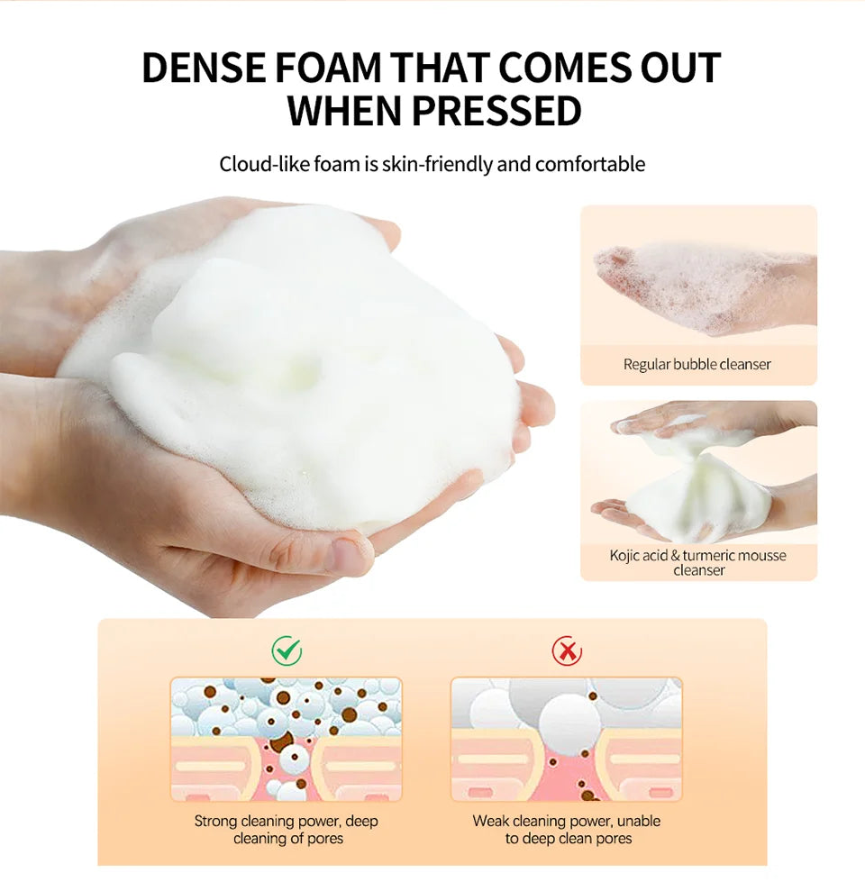 Mousse Nettoyante Éclaircissante Yanerain - Anti-Points Noirs Contrôle Sébum 100ml
