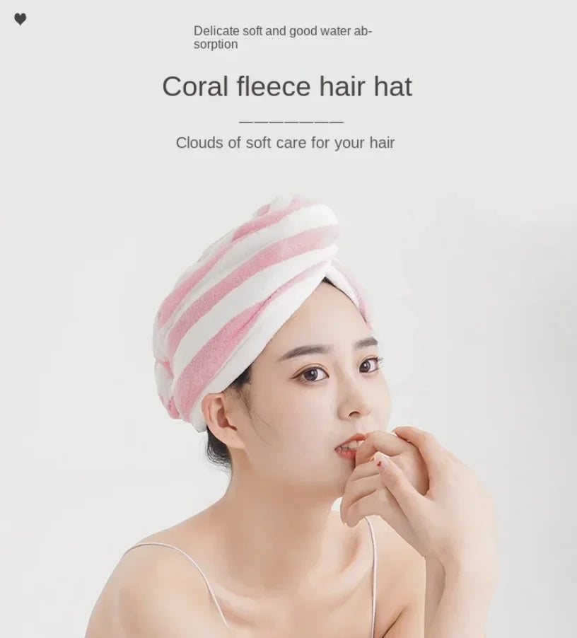 Serviette Cheveux Microfibre - Bonnet Séchage Rapide Absorption Optimale