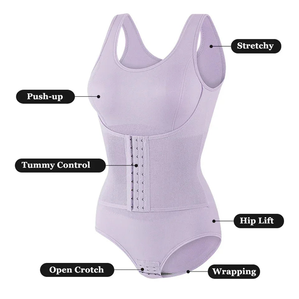 2025 nouveau Body Shapewear avec ceinture à glissière femmes ventre contrôle Fajas corps Shaper taille formateur minceur Cincher hauts Corset