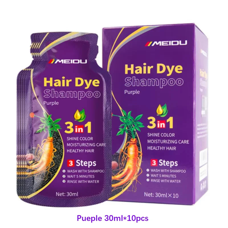 Shampoing de teinture rapide 3 en 1 pour cheveux, 30ml/500ml,
