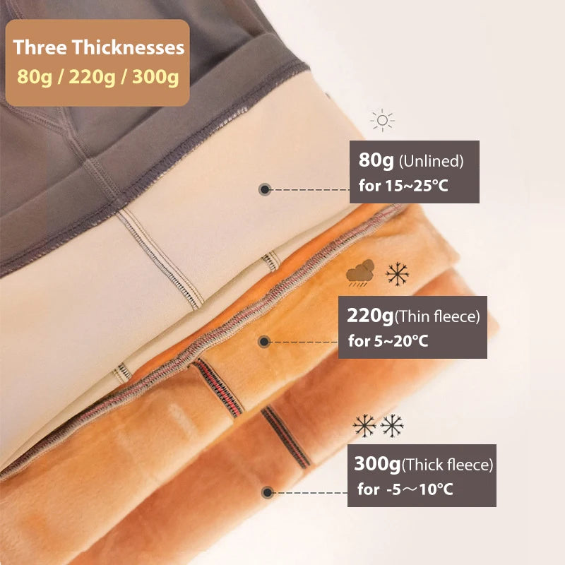 Leggings thermiques taille haute pour femmes, collants translucides élastiques, pantalons chauds, pantalons assiste épais, sexy, sourire féminin, hiver