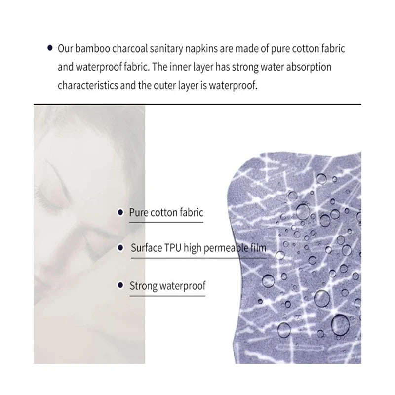 Serviettes Menstruelles Réutilisables Bio - Flux Fort Lavables Bambou
