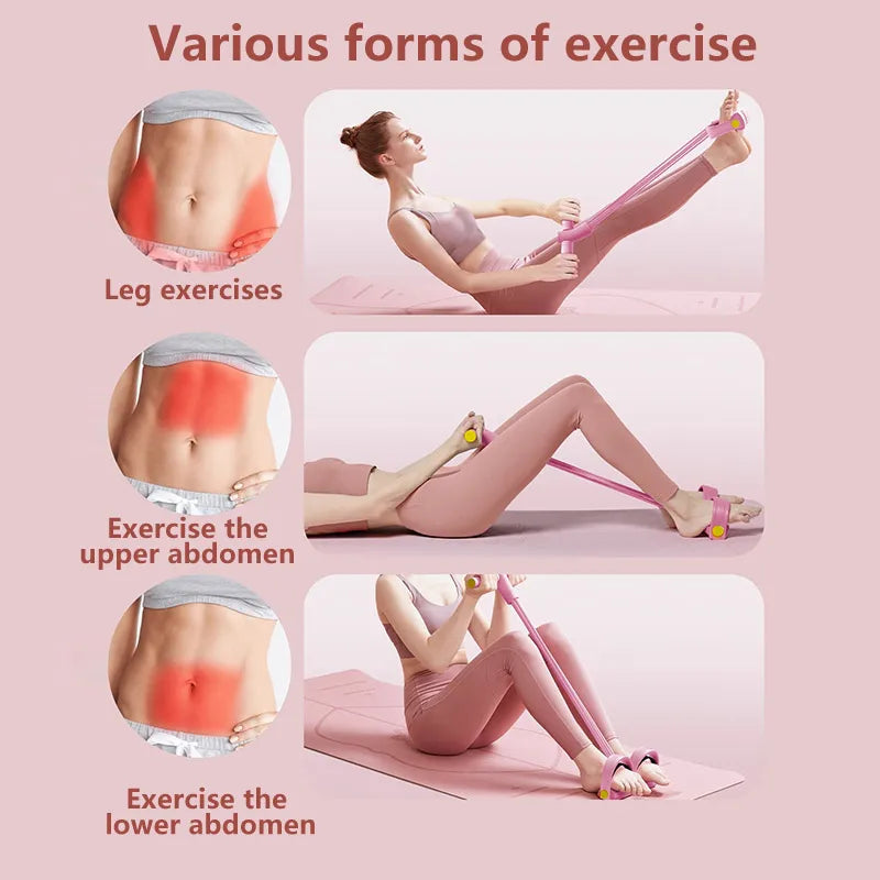 Bande de résistance à 6 tubes, corde de Tension multifonction, bandes de Fitness, extracteur de pédale de Yoga élastique à 6 tubes pour exercices sportifs en salle de sport