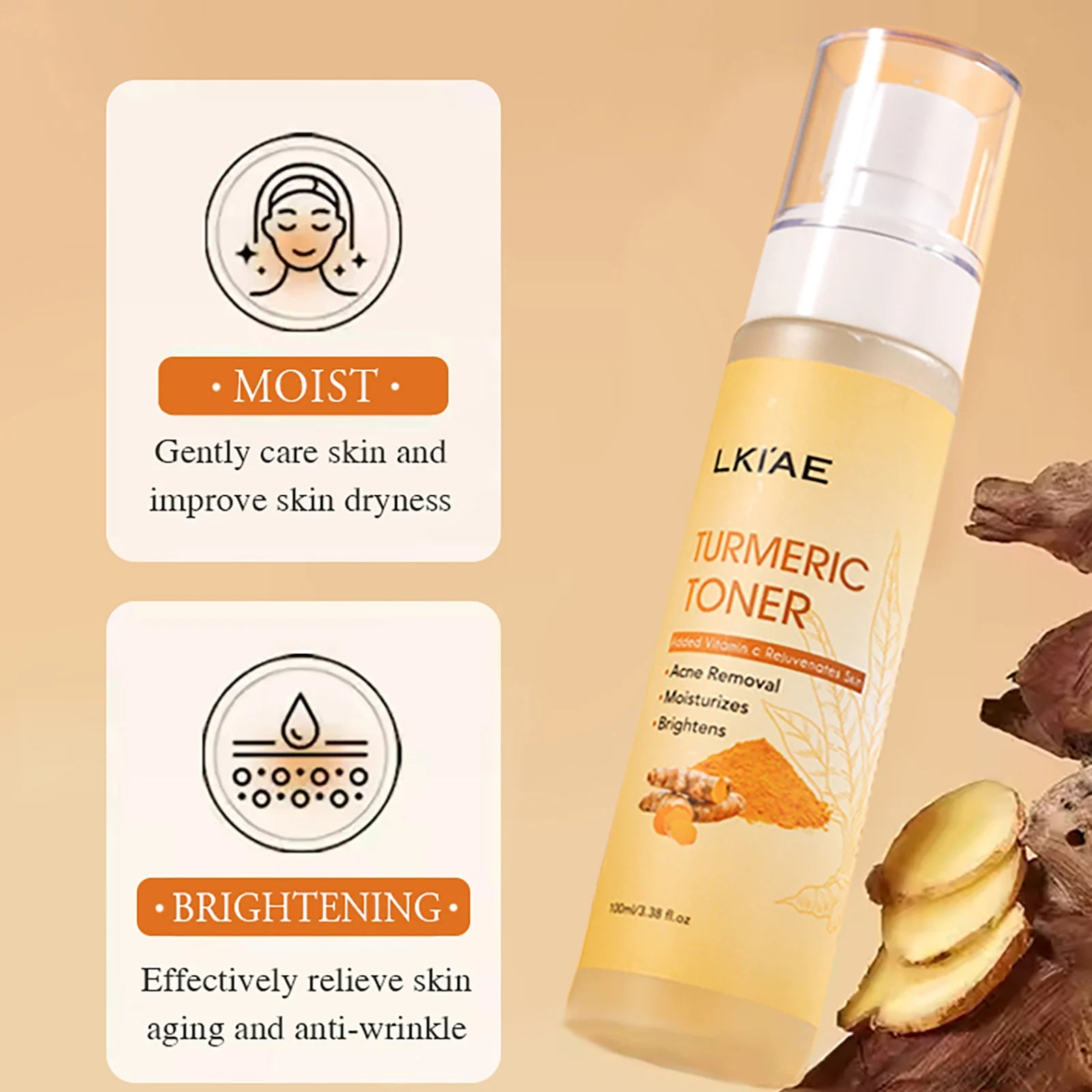Kit Soins Curcuma Bio AILKE - Anti-Acné Éclaircissant Teint Uniforme