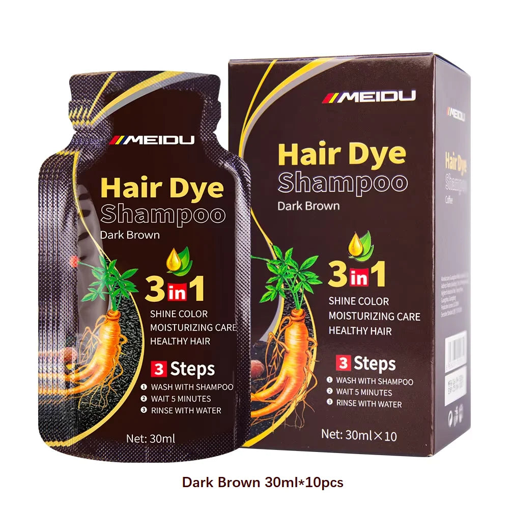 Shampoing de teinture rapide 3 en 1 pour cheveux, 30ml/500ml,