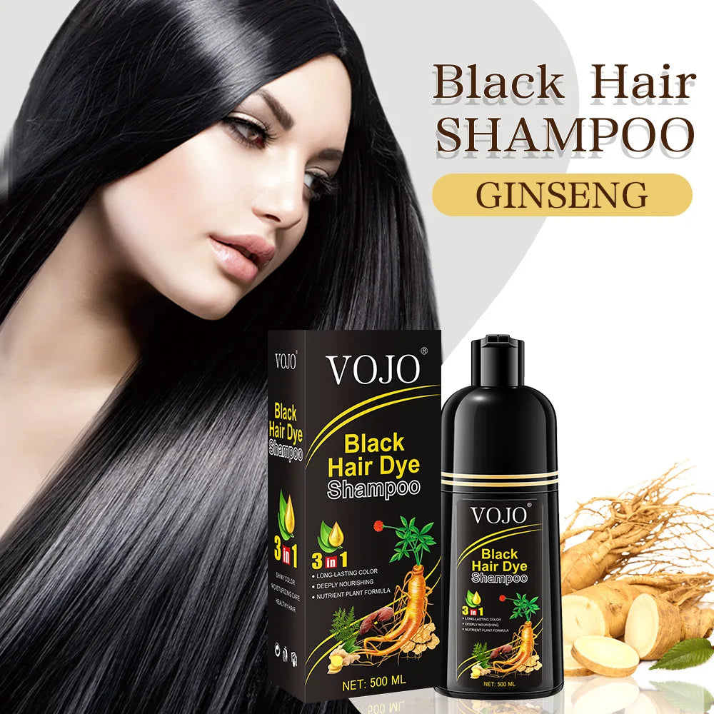Shampoing de coloration capillaire 3 en 1 au ginseng naturel, 500 ml
