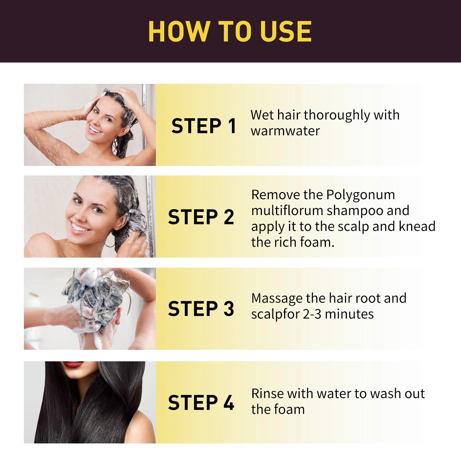 Eelhoe 100ml shampooing de teinture pour cheveux 3 en 1