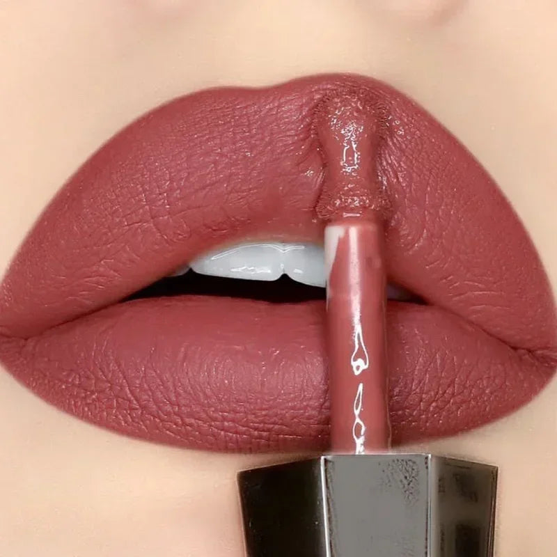 Rouge à lèvres liquide mat velours durable, brillant à lèvres nu imperméable, 18 couleurs, tasse antiadhésive hydratante, glaçage, maquillage cosmétique