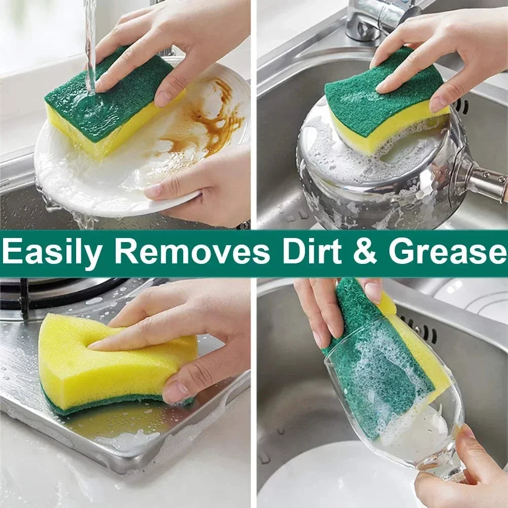 Éponge double face très absorbante, pot de nettoyage magique, brosse de nettoyage antirouille, outil de nettoyage de cuisine