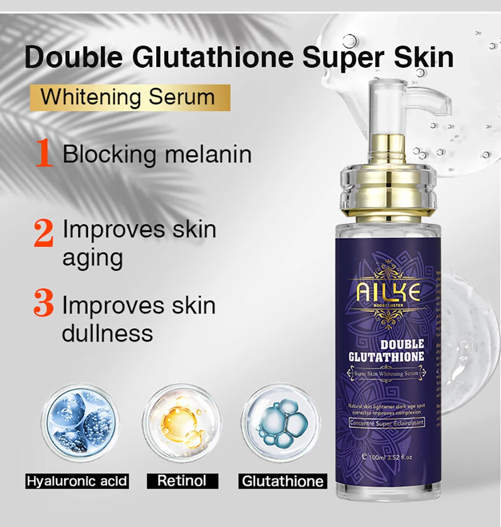 AILKE Kit de soins de la peau 5 en 1 au glutathion pour femme
