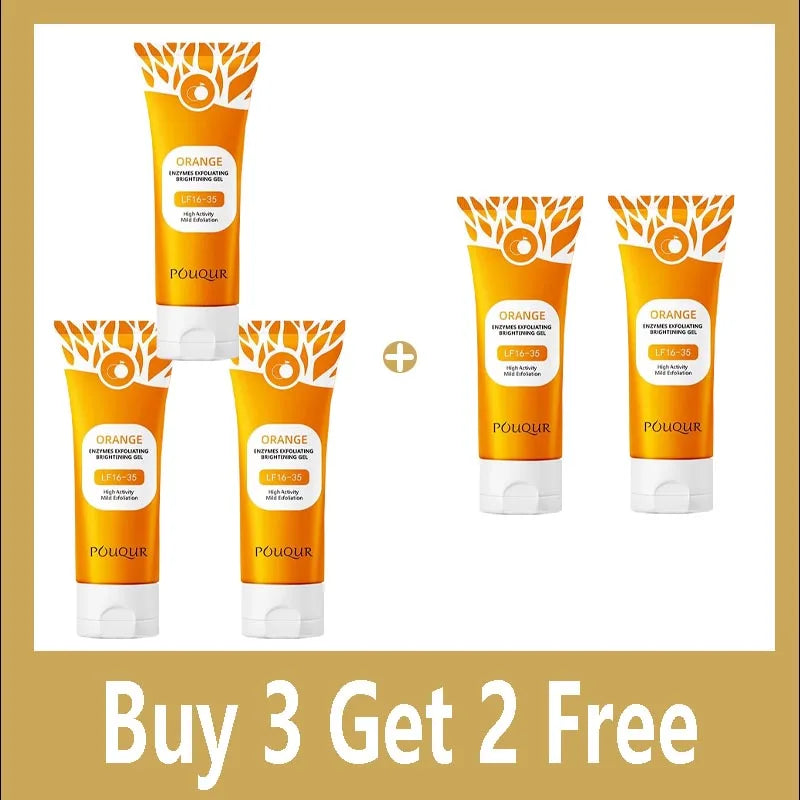 Gel exfoliant et nettoyant pour le visage à l'orange contre les imperfections