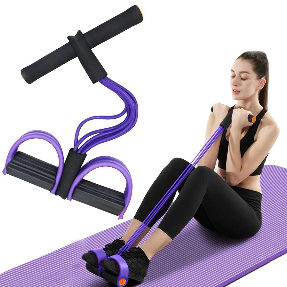 Bande de résistance à 6 tubes, corde de Tension multifonction, bandes de Fitness, extracteur de pédale de Yoga élastique à 6 tubes pour exercices sportifs en salle de sport
