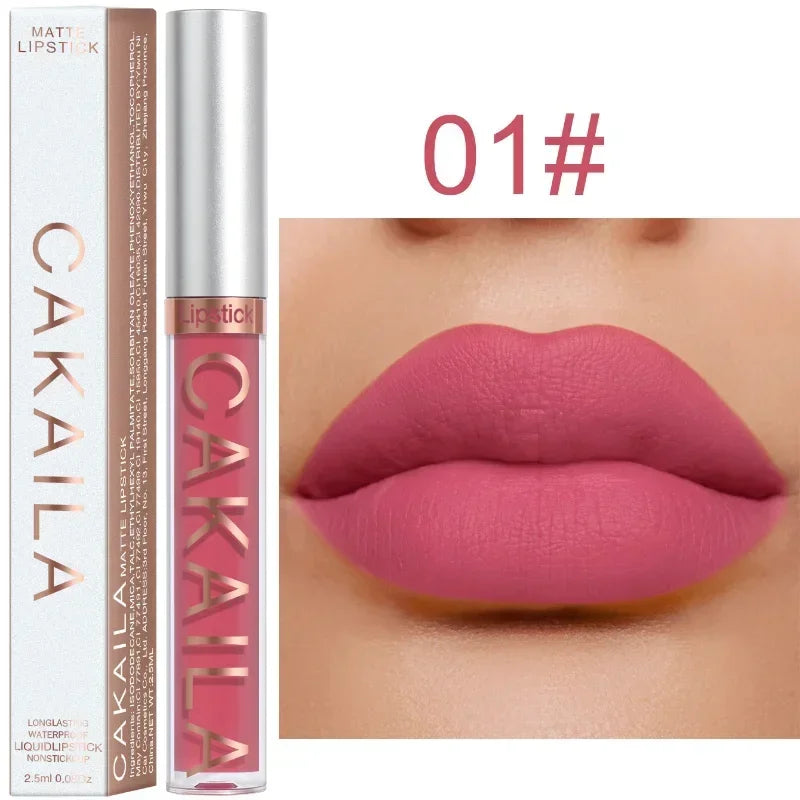 Rouge à lèvres liquide mat velours durable, brillant à lèvres nu imperméable, 18 couleurs, tasse antiadhésive hydratante, glaçage, maquillage cosmétique