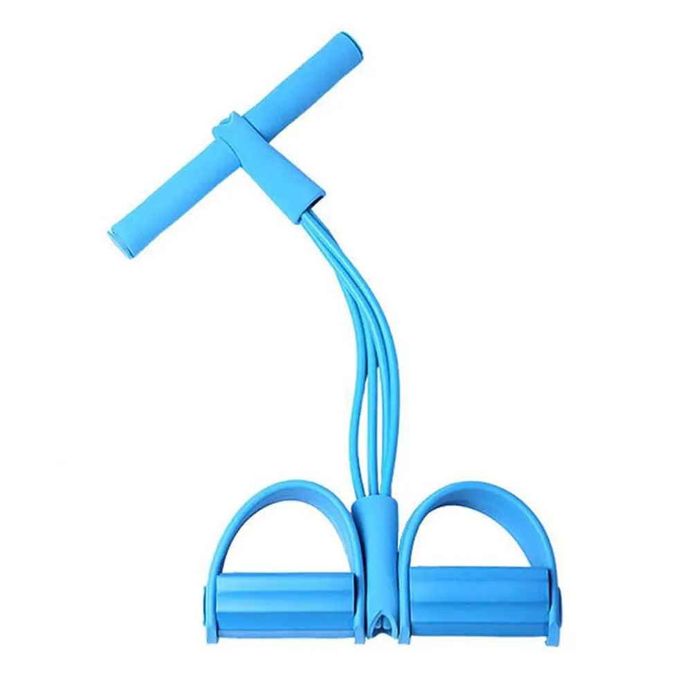 Bandes de résistance de fitness-4 extracteur de cheville de pédale de tube-bande d'exercice de corde d'étirement de jambe assise, bandes de fitness d'étirement d'entraînement
