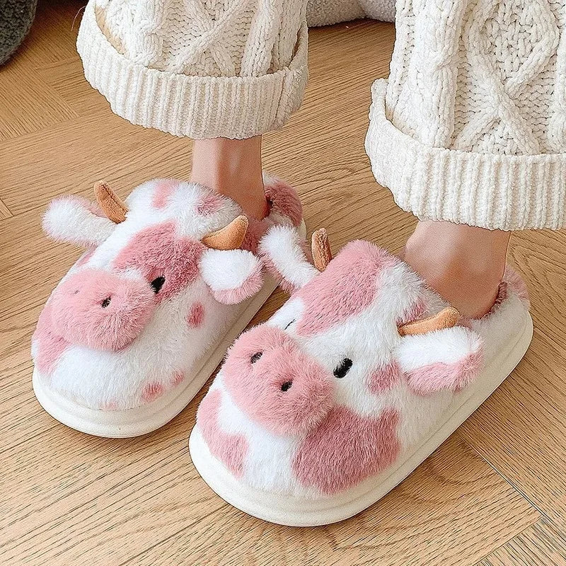 Pantoufles de vache hiver