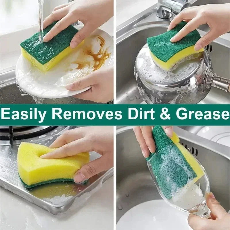 Éponge double face très absorbante, pot de nettoyage magique, brosse de nettoyage antirouille, outil de nettoyage de cuisine