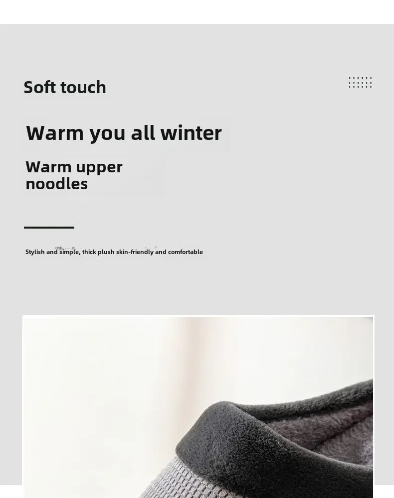 Pantoufles d'hiver en coton doublées de sourire