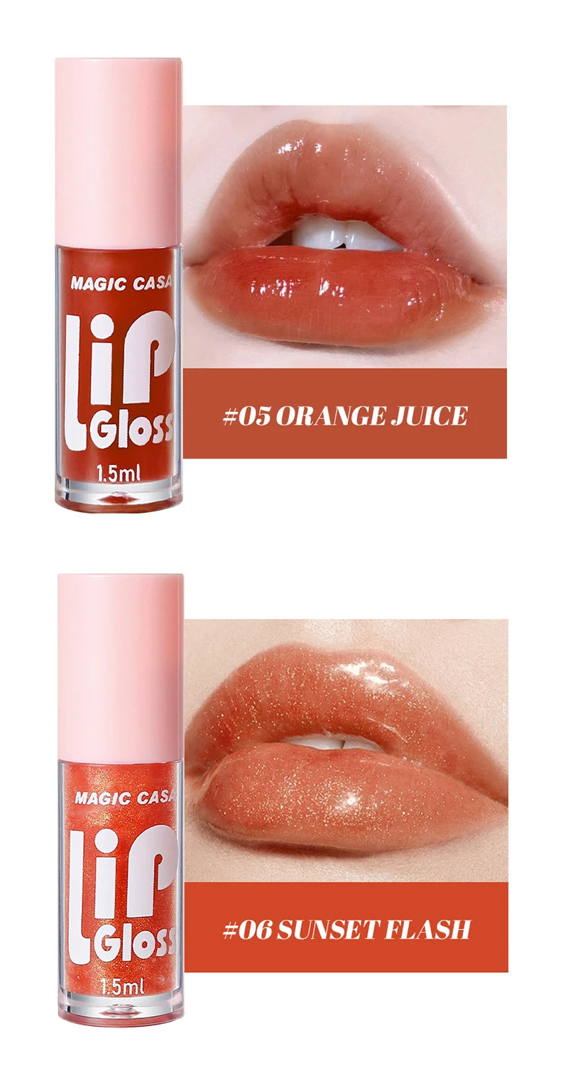 MAGIC CASA 6 pièces/ensemble petite bouteille huile à lèvres gelée hydratante longue durée hydratant lisse scintillant liquide hydratant pour les lèvres