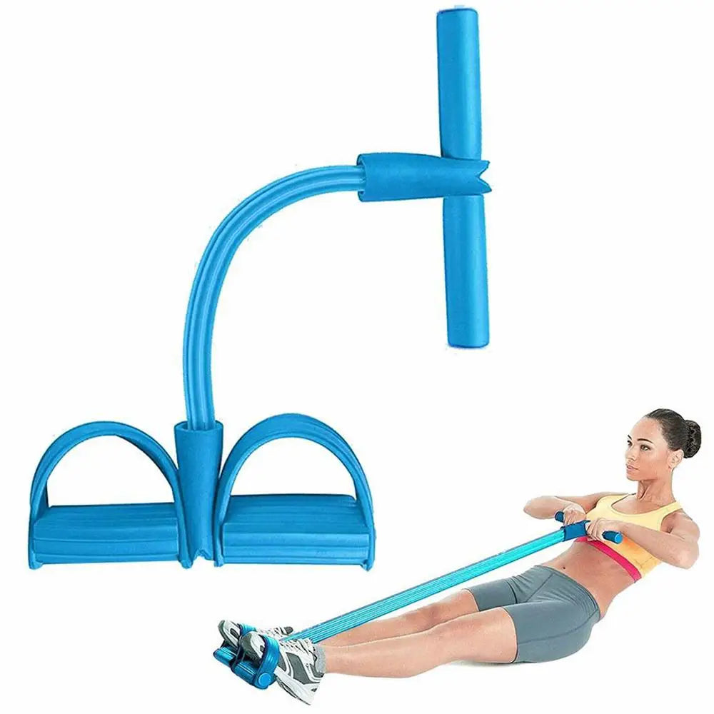 Bandes de résistance de fitness-4 extracteur de cheville de pédale de tube-bande d'exercice de corde d'étirement de jambe assise, bandes de fitness d'étirement d'entraînement