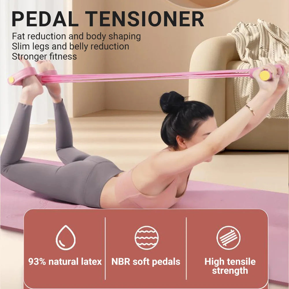 Bande de résistance à 6 tubes, corde de Tension multifonction, bandes de Fitness, extracteur de pédale de Yoga élastique à 6 tubes pour exercices sportifs en salle de sport